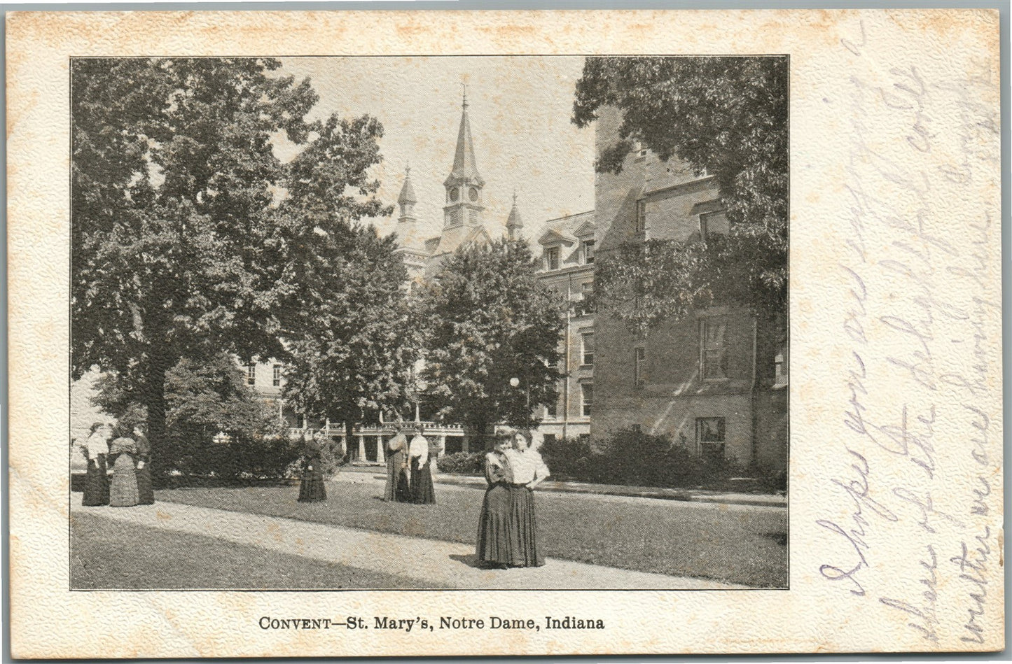 NOTRE DAM IN CONVENT ST. MARY ANTIQUE POSTCARD