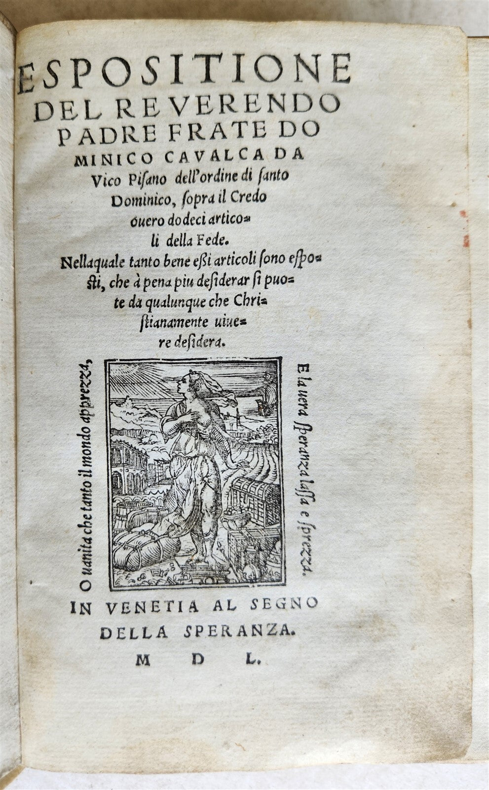 1550 EXPOSITION ON THE CREED antique 16th CENTURY vellum binding