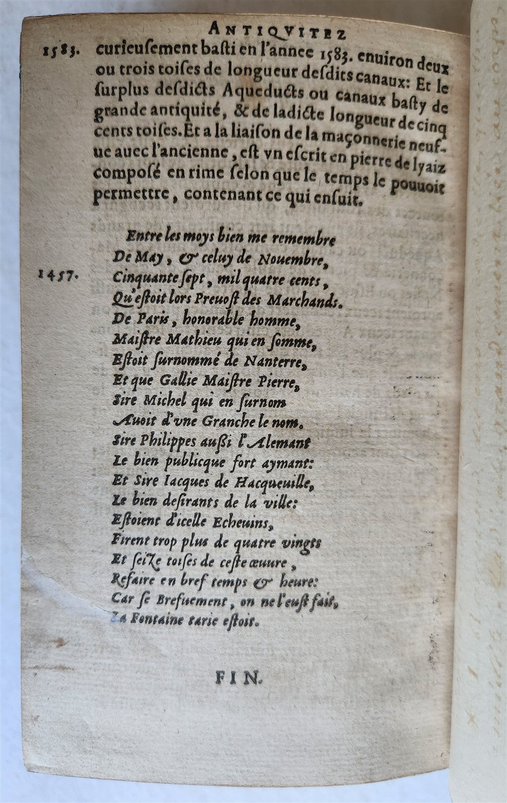 1608 HISTORICAL GUIDE to PARIS ILLUSTRATED w/ 55 WOODCUTS antique