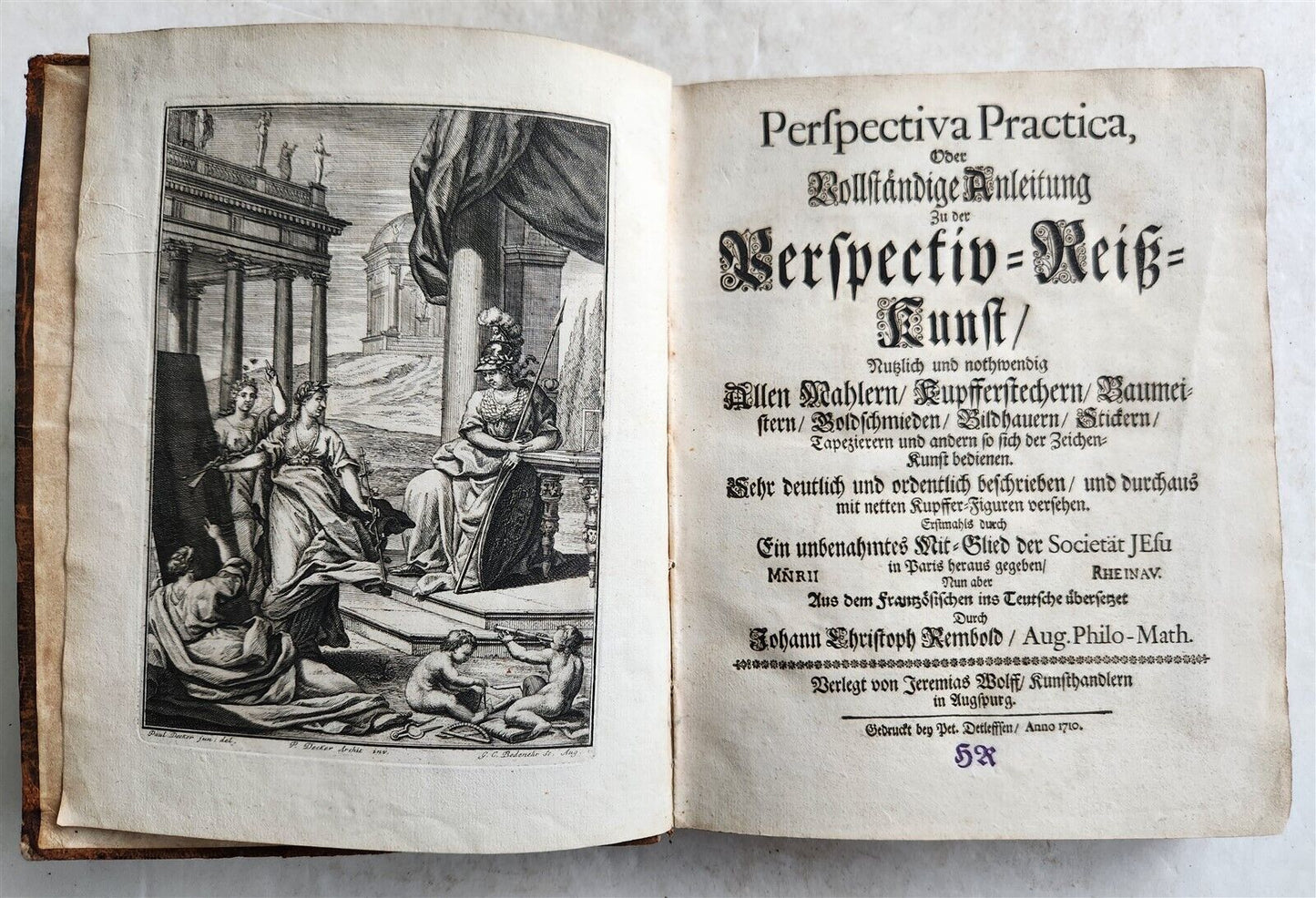 1710 DRAWING PERSPECTIVE for ARTISTS & ARCHITECTS antique ILLUSTRATED 150 PLATES