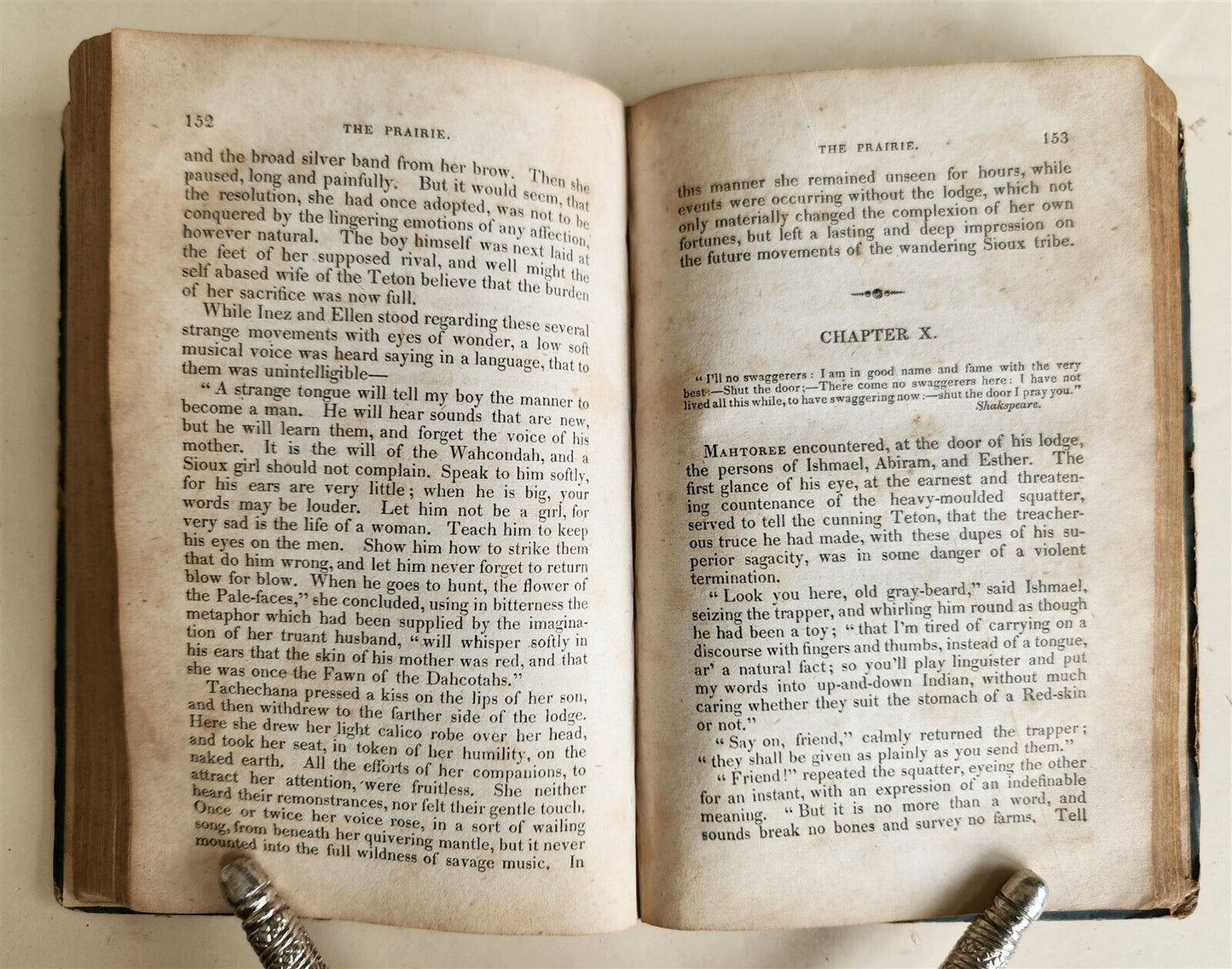 1829 THE PRAIRIE A TALE by FENIMORE COOPER antique