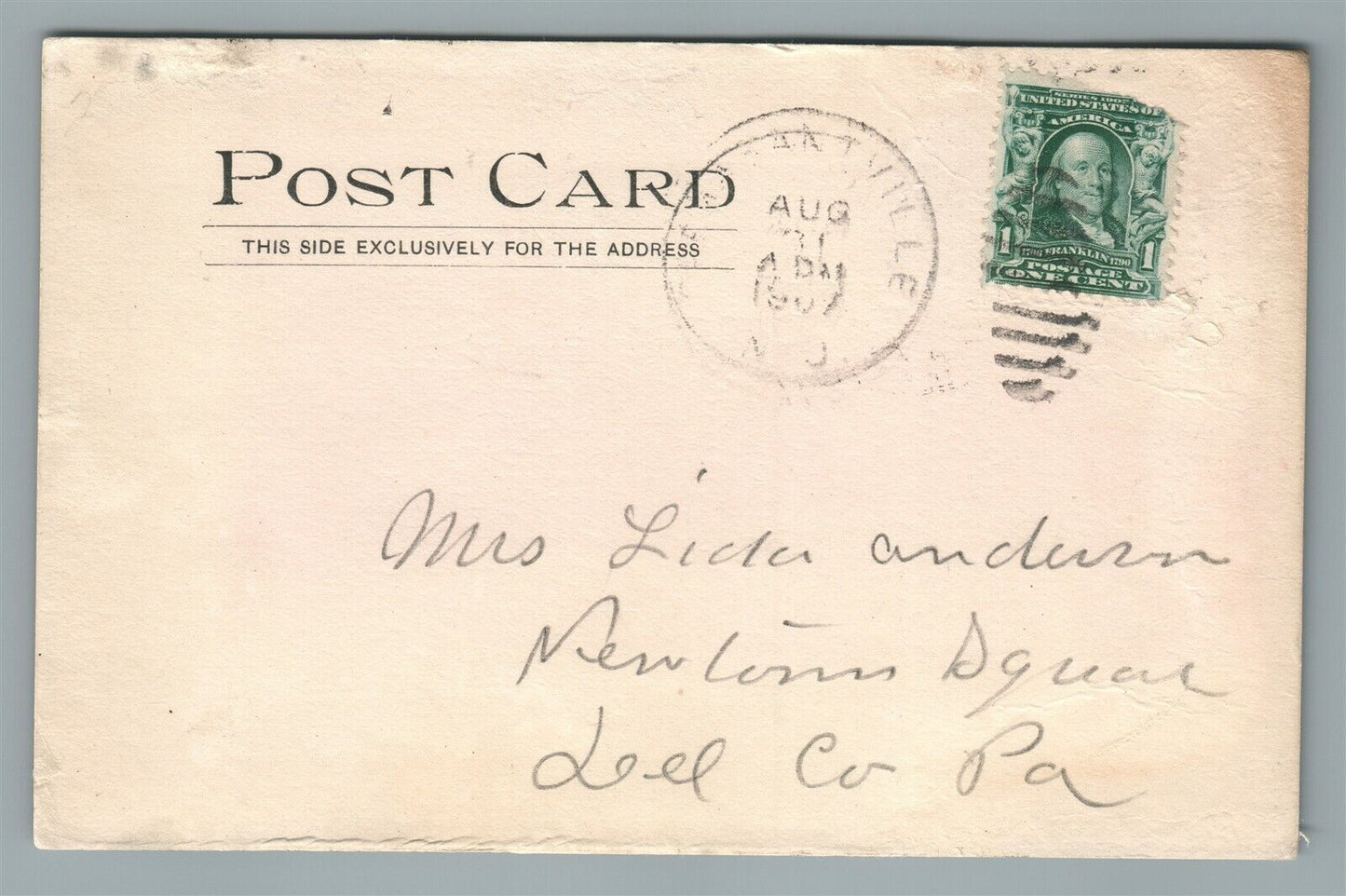 PLEASANTVILLE NJ VERONA AVENUE ANTIQUE POSTCARD