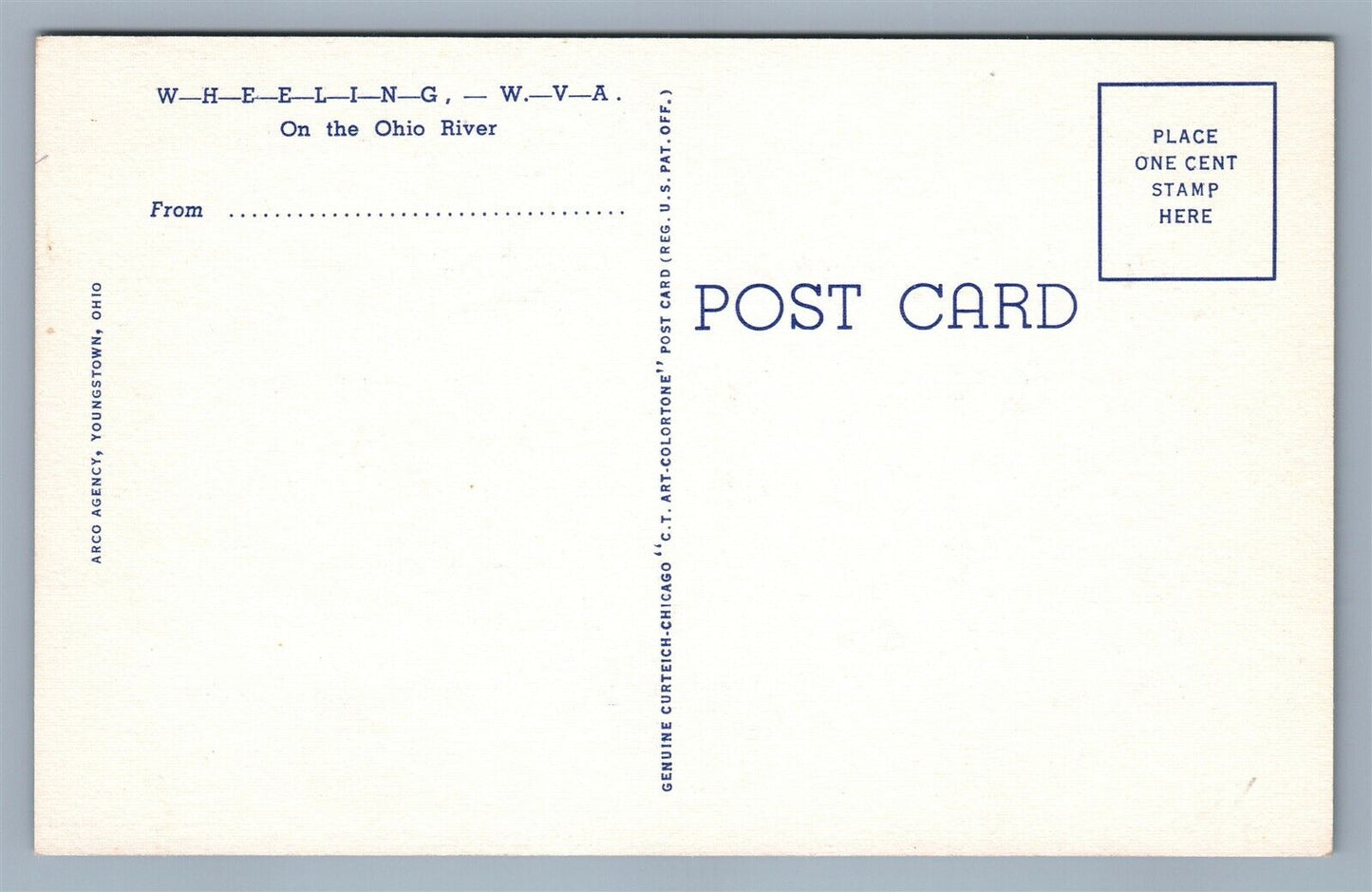 WHEELING W.Va GREAT ATHLETIC FEATS ANTIQUE POSTCARD