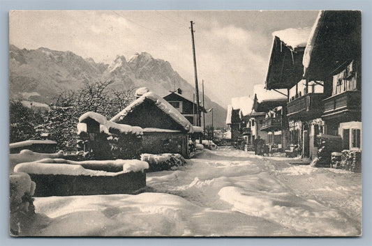 GARMISCH FRUHLINGSTRASSE GERMANY ANTIQUE POSTCARD