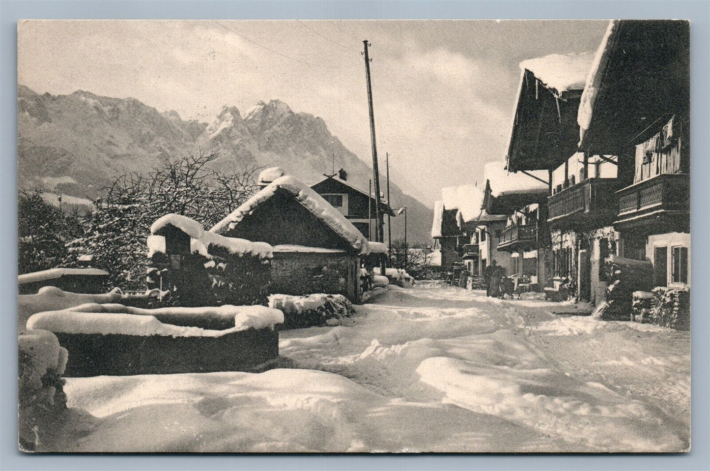 GARMISCH FRUHLINGSTRASSE GERMANY ANTIQUE POSTCARD