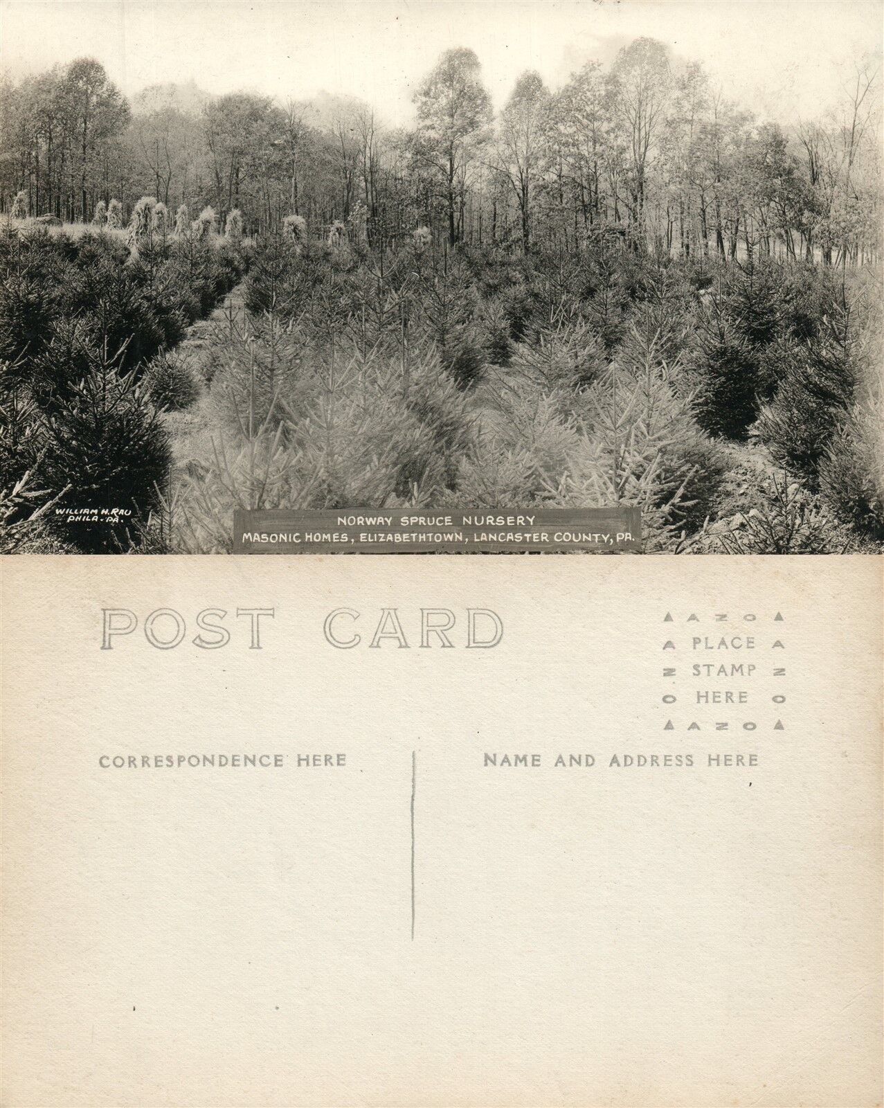 ELIZABETHTOWN LANCASTER COUNTY MASONIC HOMES NURSERY ANTIQUE PHOTO POSTCARD RPPC