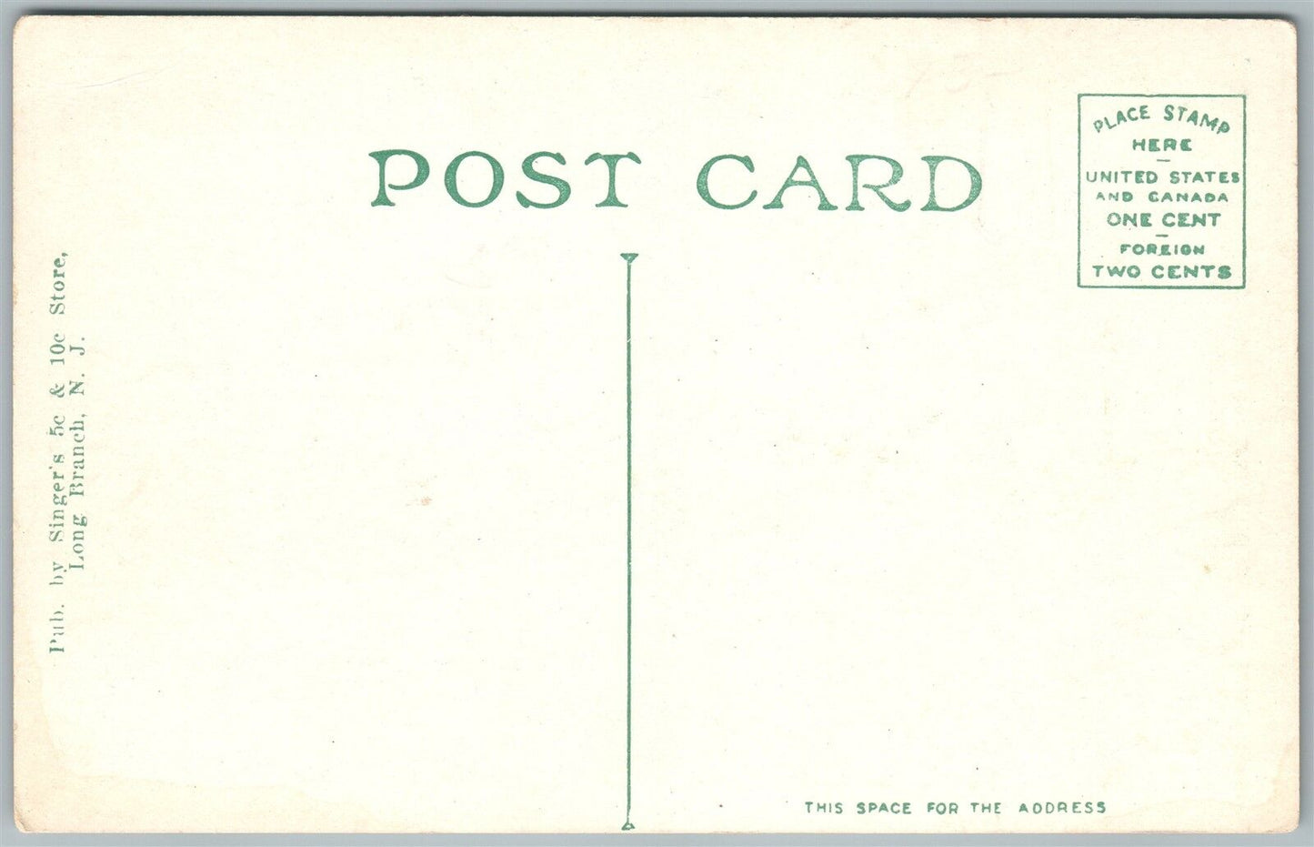 LONG BRANCH NJ ELBERON AVENUE ANTIQUE POSTCARD