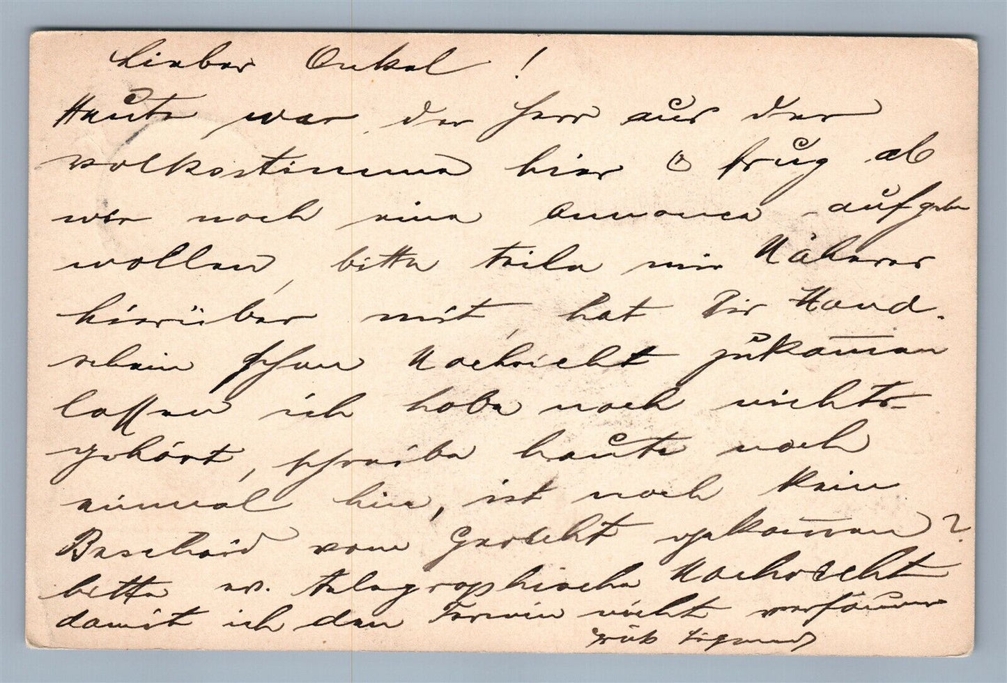 1900 GERMAN ANTIQUE POSTCARD DEUTSCHE REICHSPOST POSTKARTE