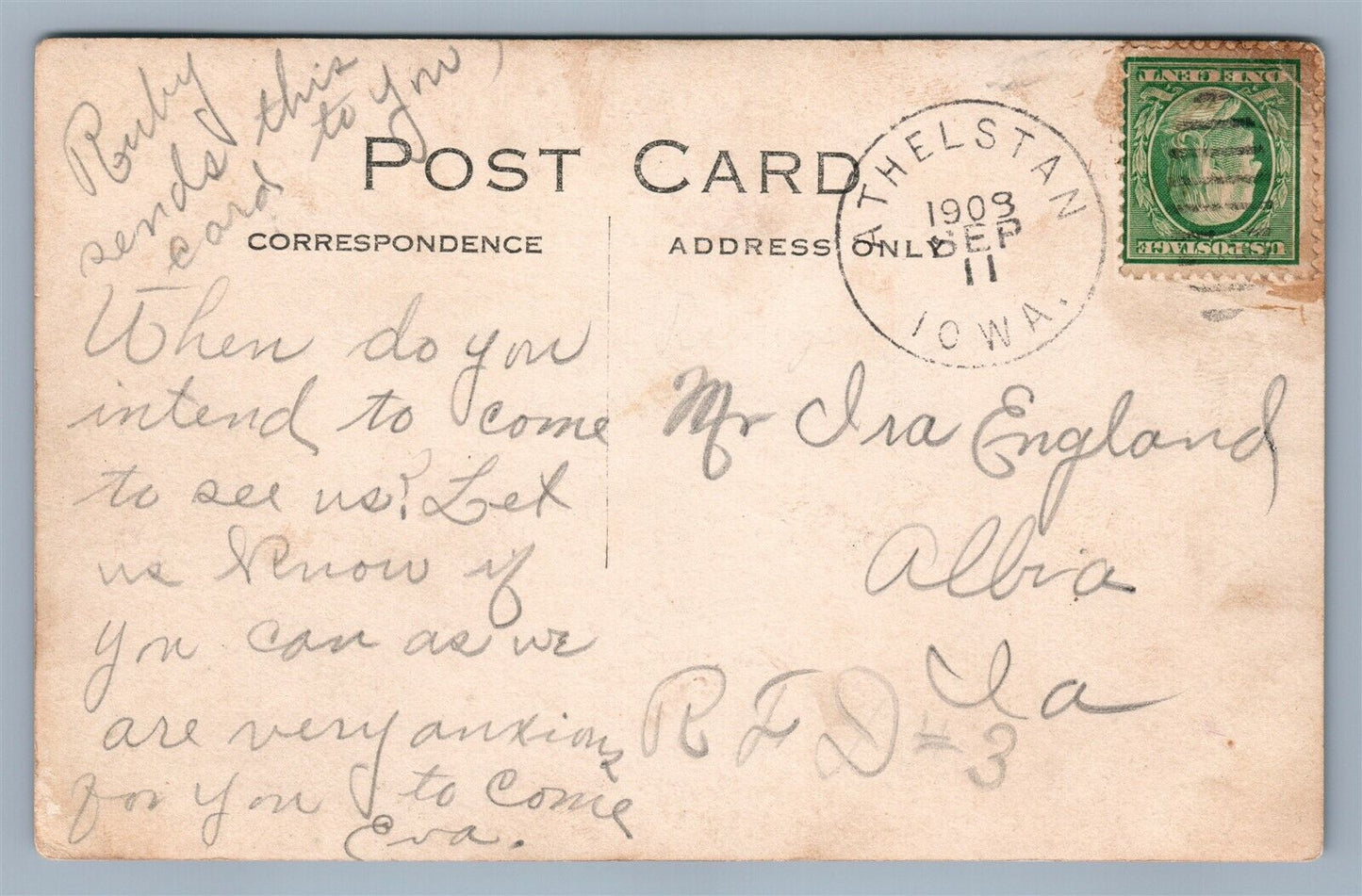 EXAGGERATED IOWA CABBAGE 1908 ANTIQUE REAL PHOTO POSTCARD RPPC collage MONTAGE