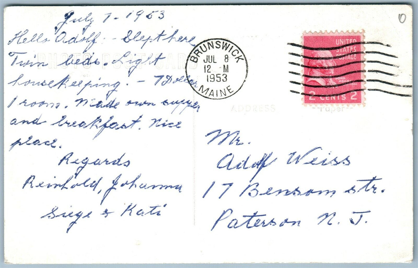 KEENE NH RUSTIC HAVEN CABINS VINTAGE REAL PHOTO POSTCARD RPPC