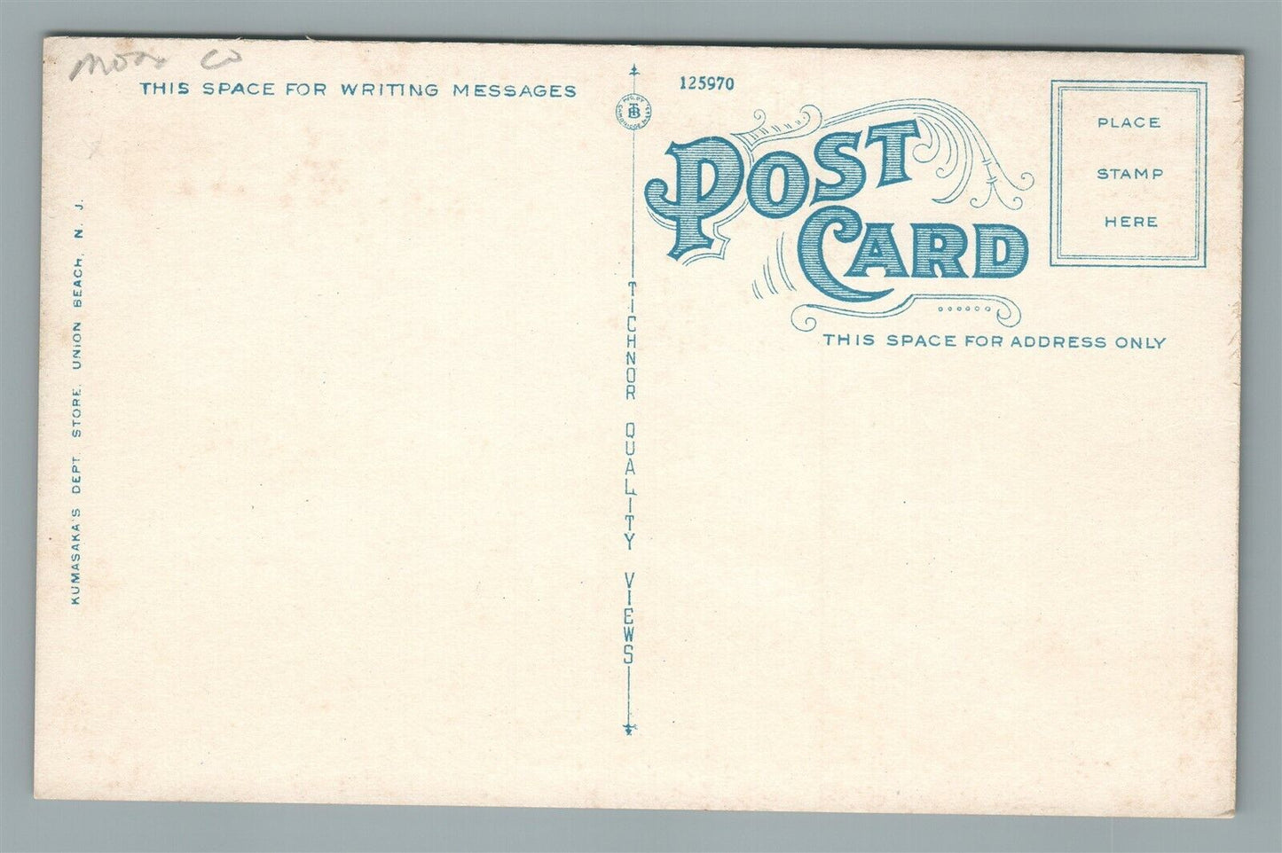 UNION BEACH NJ YELLOWSTONE AVENUE ANTIQUE POSTCARD