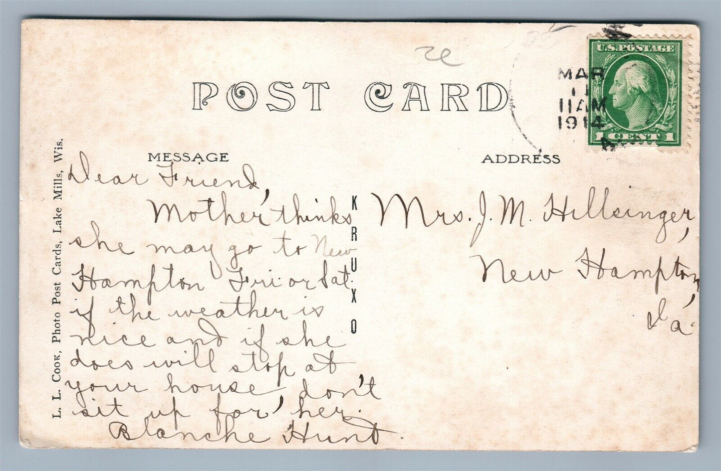 NEW HAMPTON IA MILLER HOTEL ANTIQUE REAL PHOTO POSTCARD RPPC