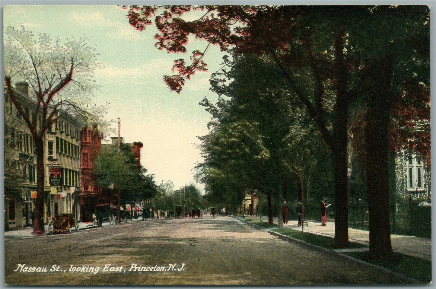 PRINCETON NJ NASSAU STREET ANTIQUE POSTCARD