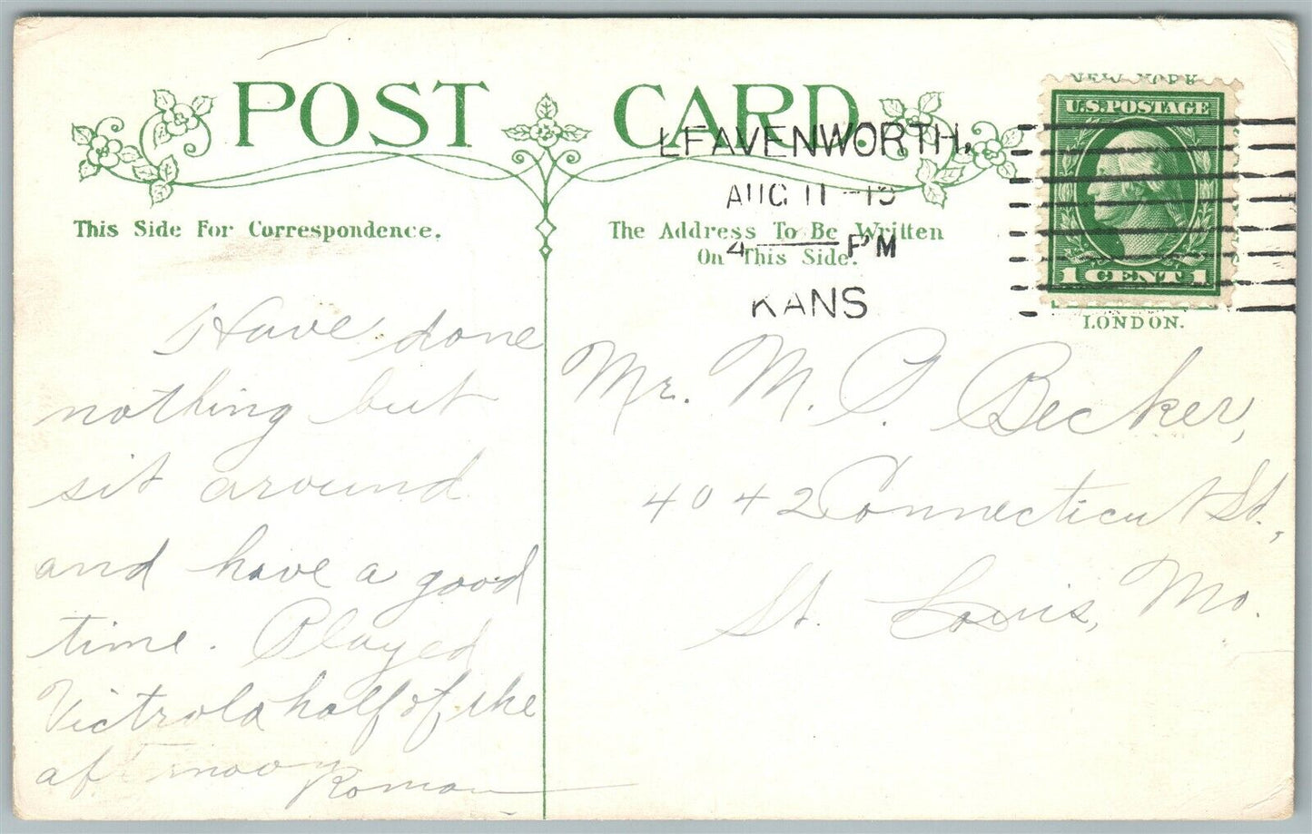 CABBAGES WE RAISE IN KANSAS EXAGGERATED 1915 ANTIQUE POSTCARD