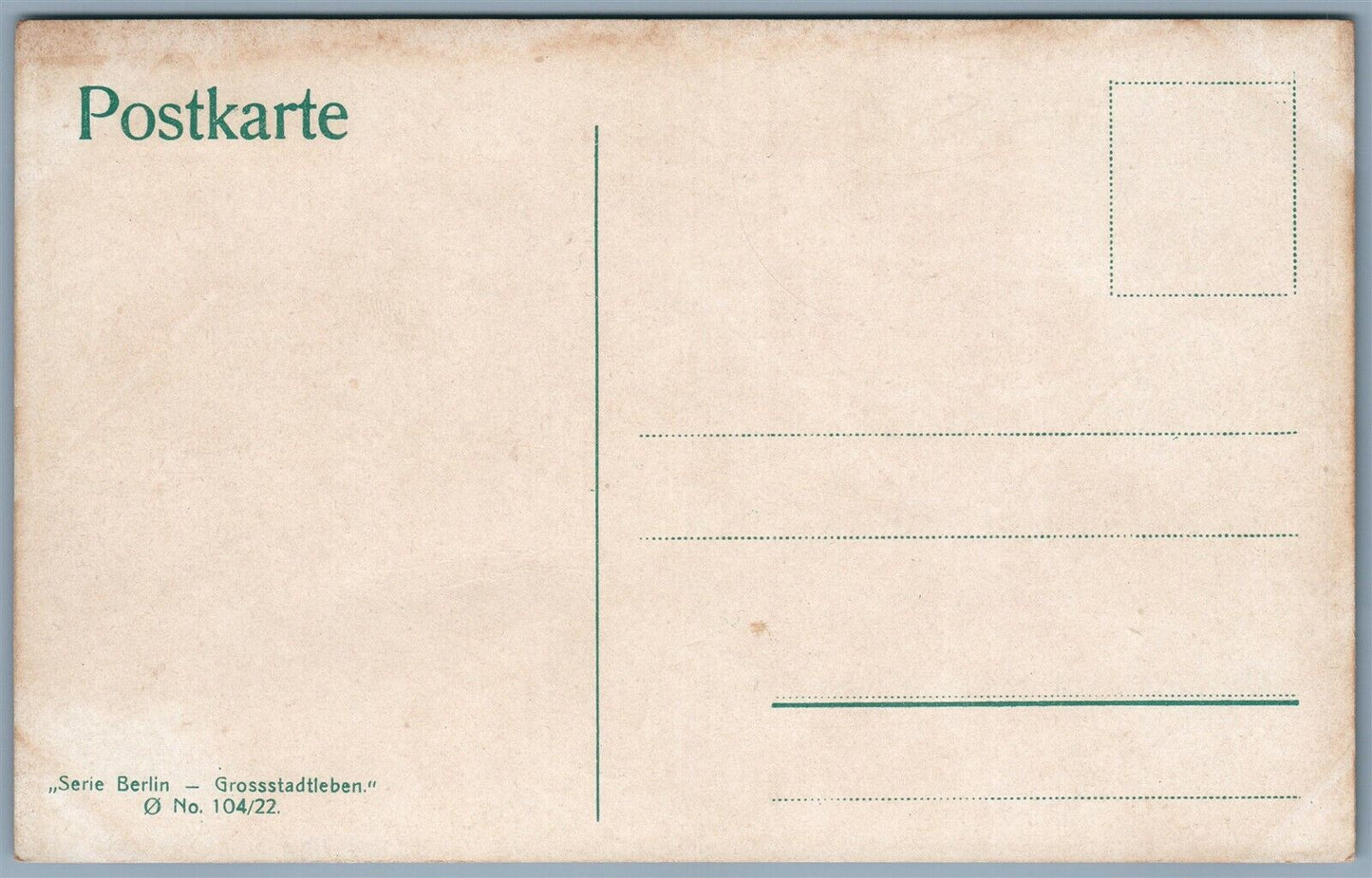 BERLIN GERMANY MILITARY ORCHESTRA CONCERT ANTIQUE POSTCARD