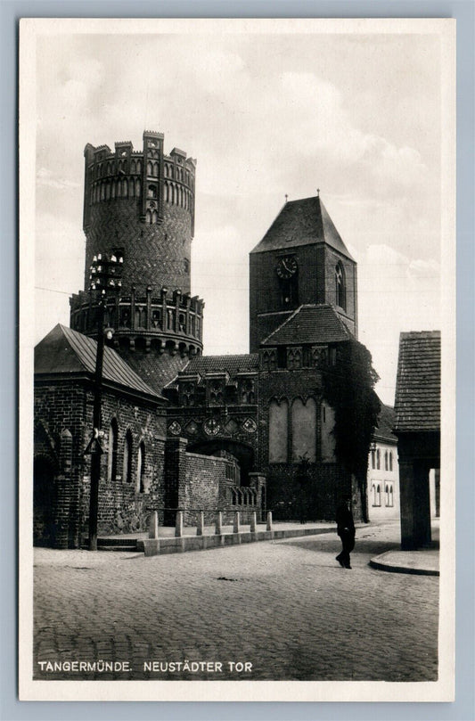 TANGERMUNDE NEUSTADTER TOR GERMANY ANTIQUE REAL PHOTO POSTCARD RPPC