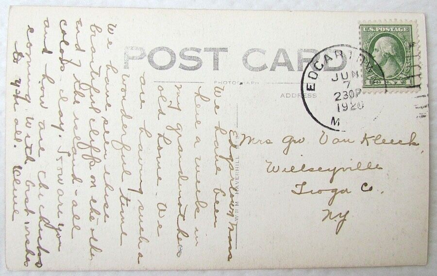 LIFE SAVING STATION LIGHTHOUSE GAY HEAD MA 1920 VINTAGE REAL PHOTO POSTCARD RPPC