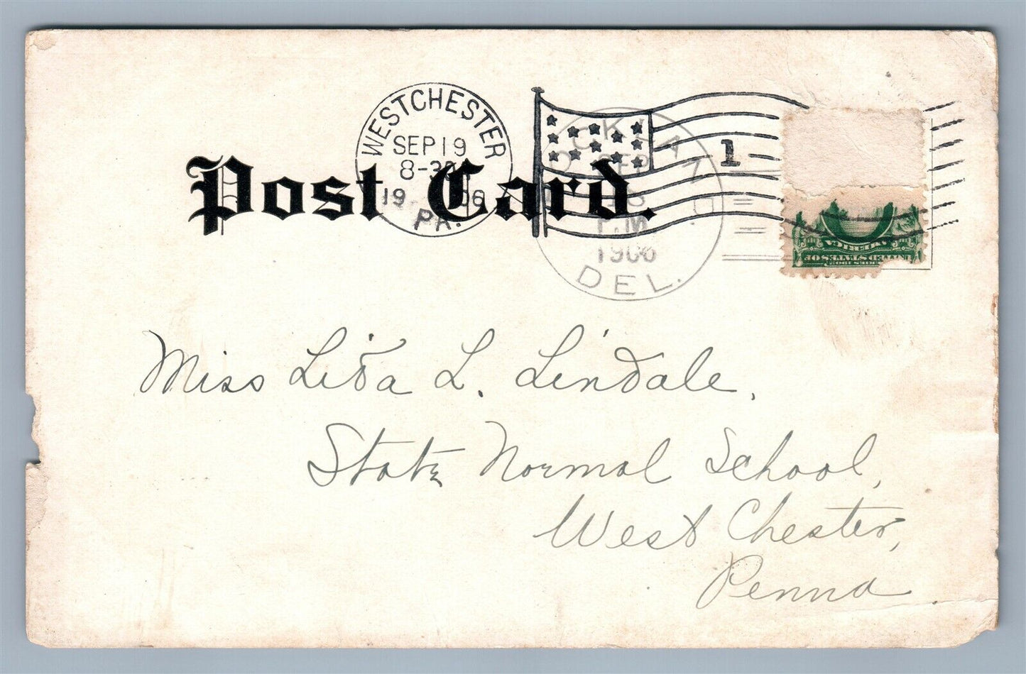 WILMINGTON DE GRAND OPERA HOUSE & GARRICK THEATRE 1906 ANTIQUE POSTCARD