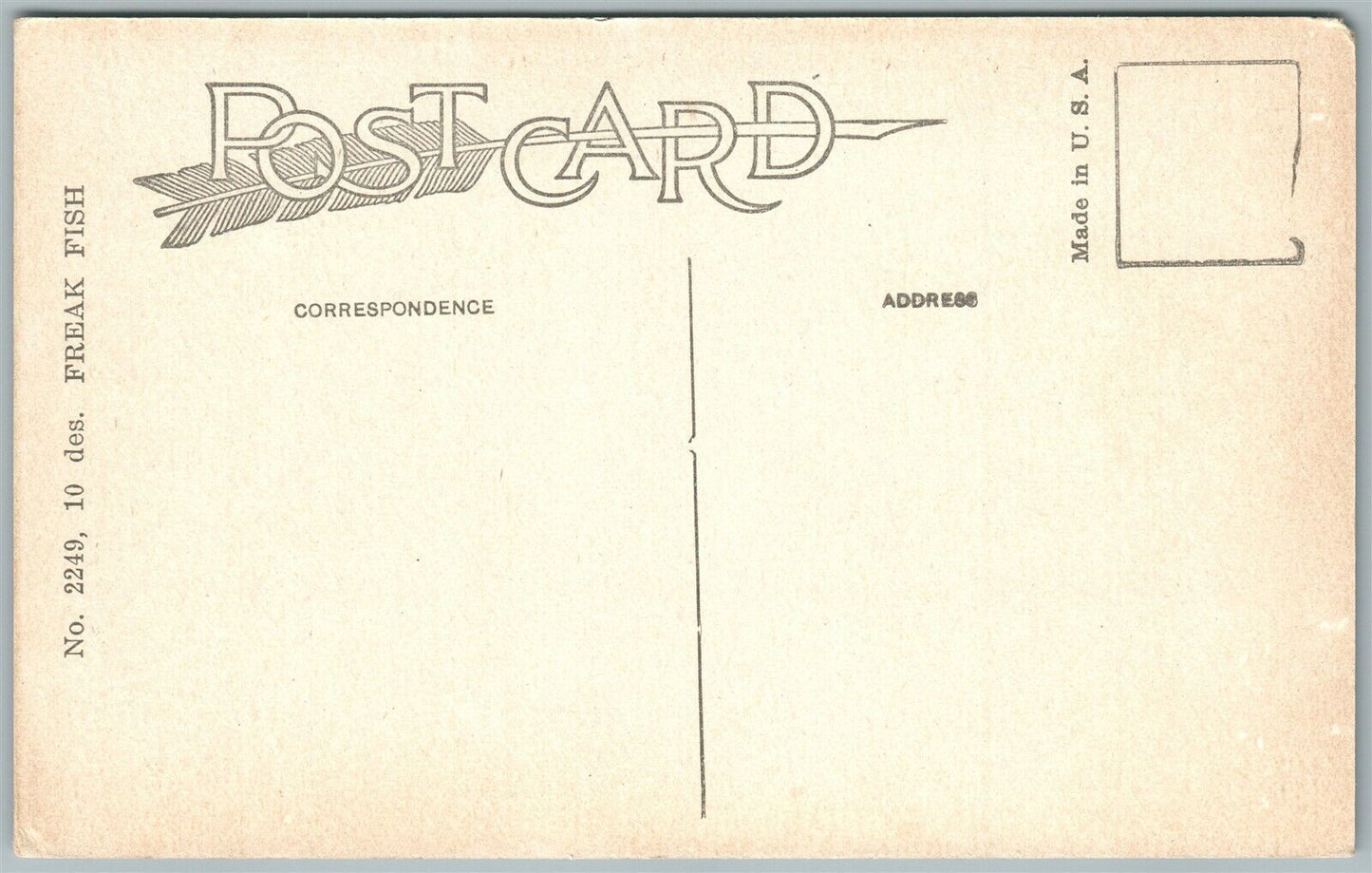 EXAGGERATED FISHING ANTIQUE POSTCARD THIS IS WHERE WE SPEND A VACATION