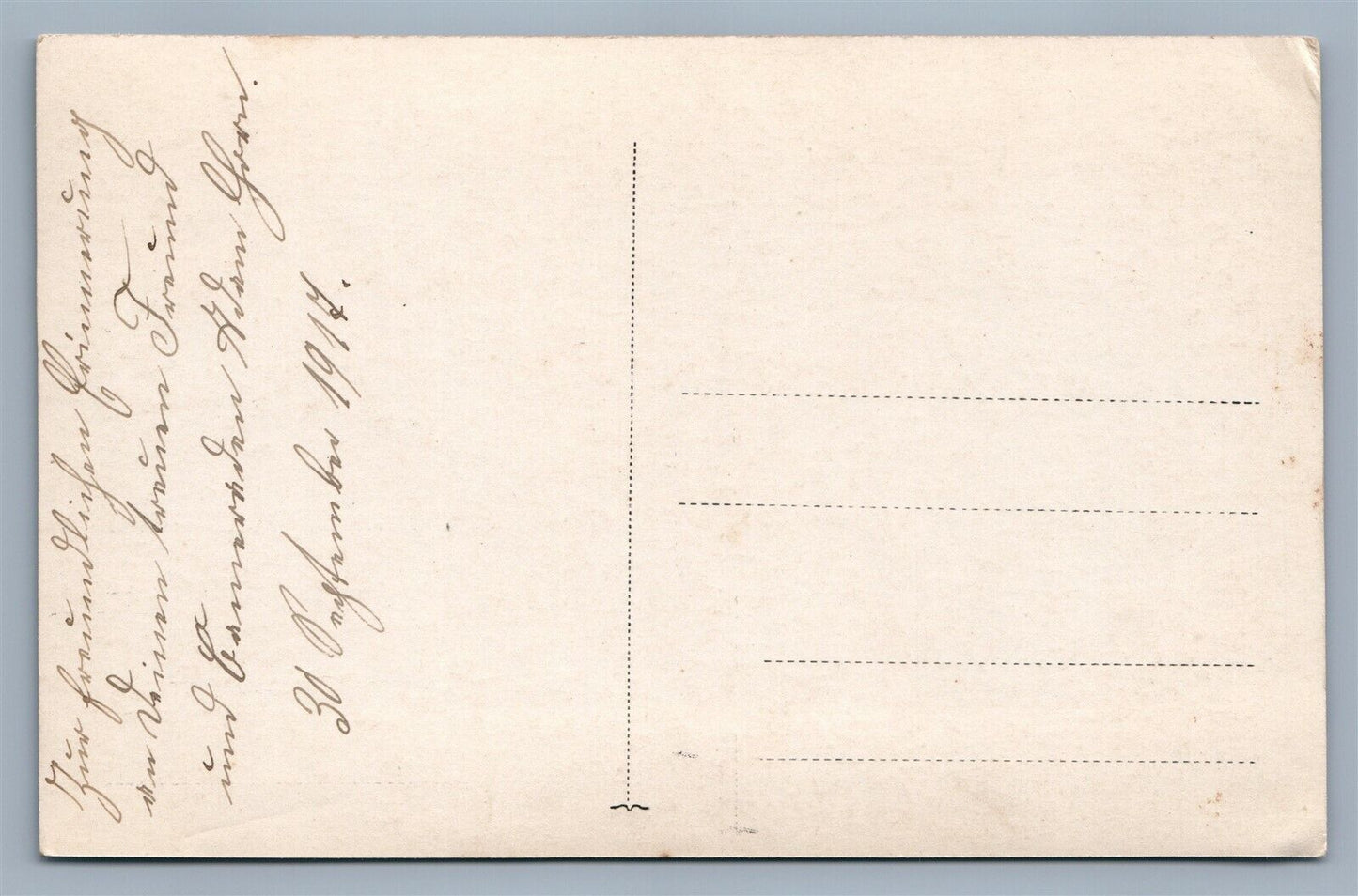 ROMANIAN MILITARY OFFICER WWI 1917 ANTIQUE REAL PHOTO POSTCARD RPPC