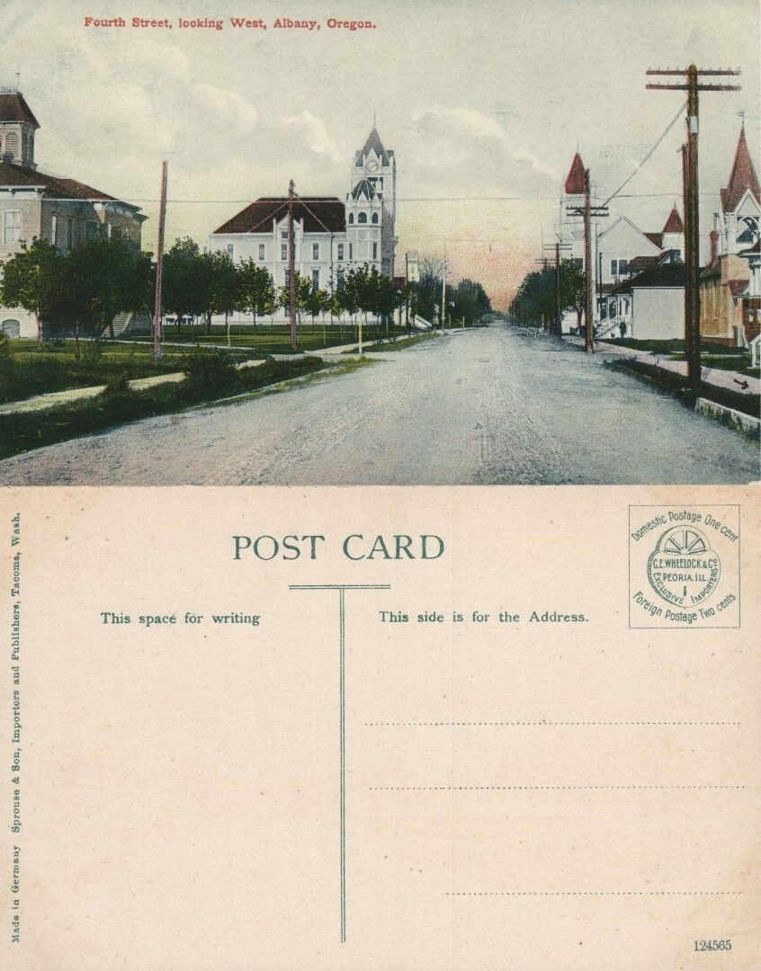 ALBANY OR FOURTH STREET ANTIQUE POSTCARD