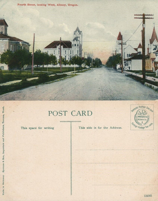 ALBANY OR FOURTH STREET ANTIQUE POSTCARD