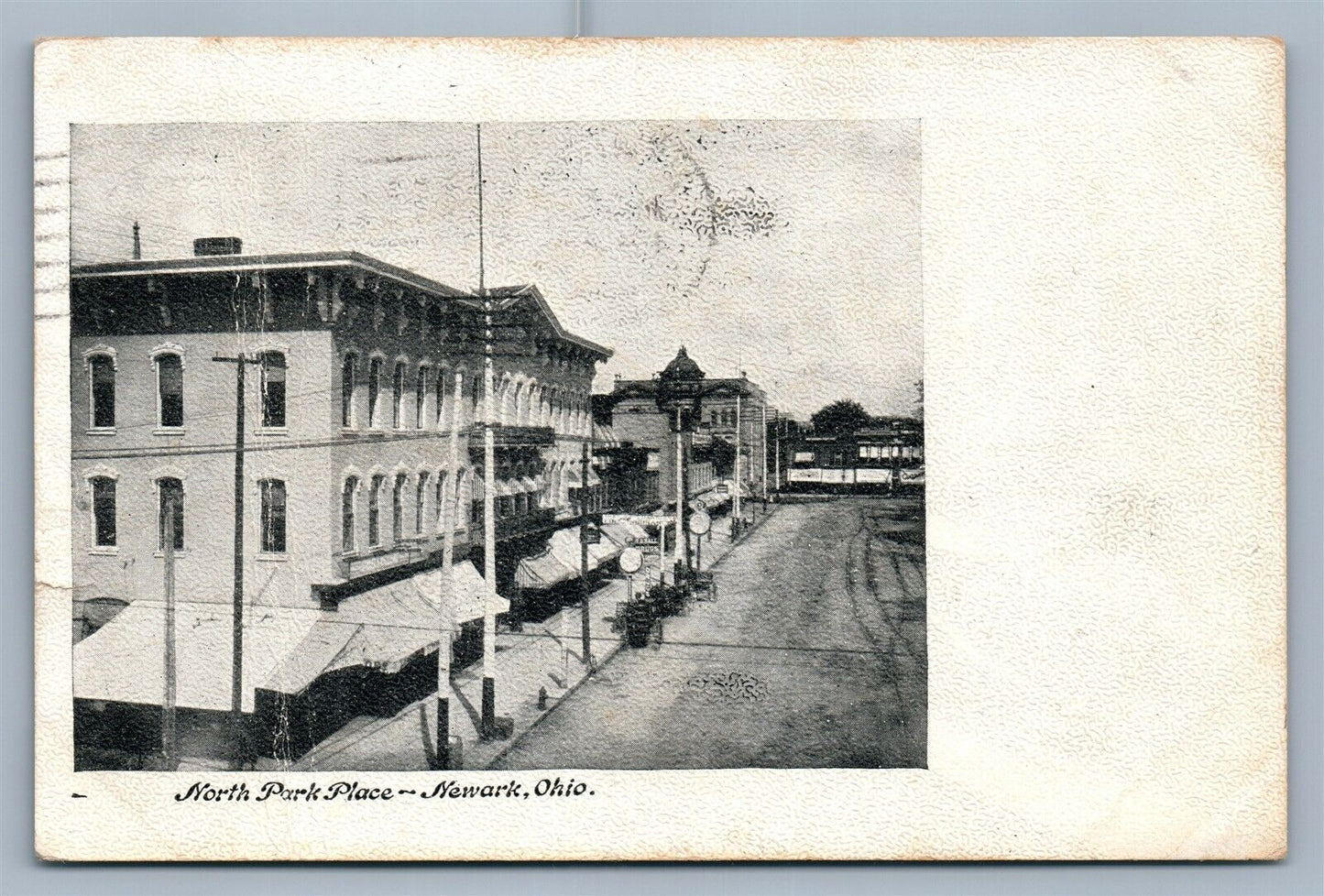 NEWARK OH NORTH PARK PLACE 1907 ANTIQUE POSTCARD