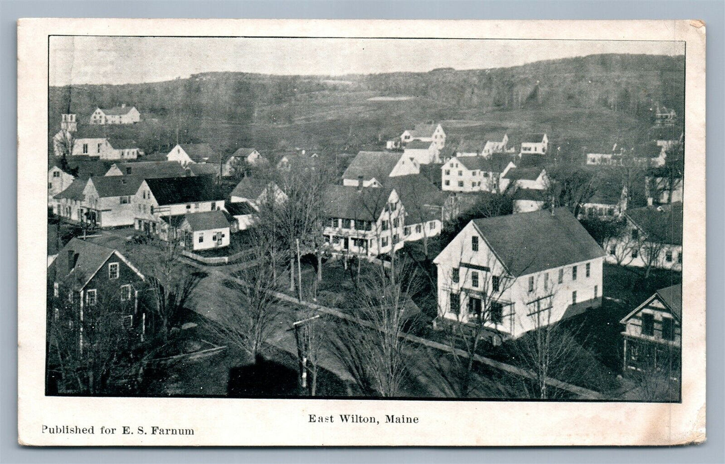 EAST WILTON ME ANTIQUE POSTCARD