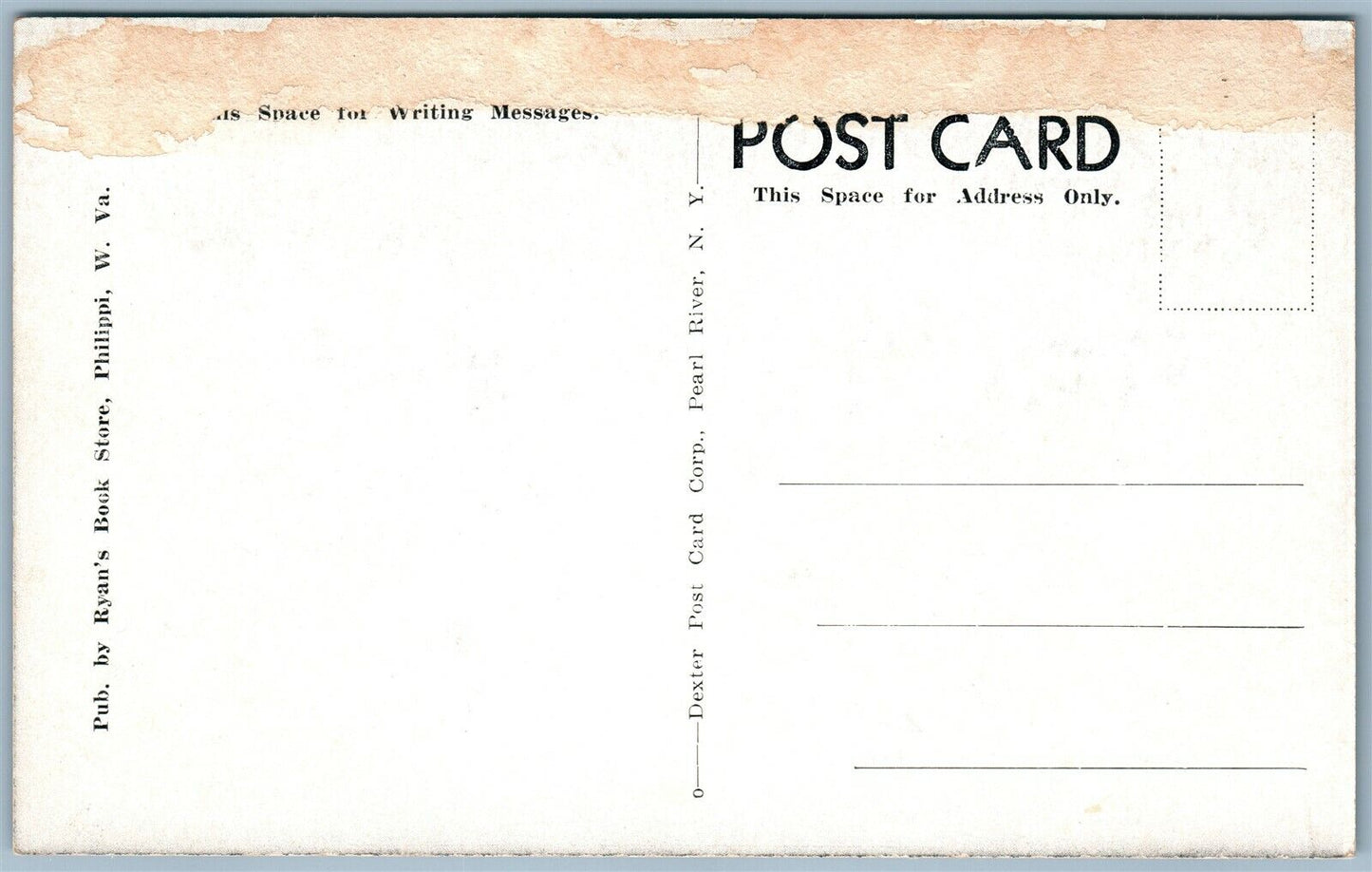 PHILIPPI W.Va ALDERSON BROADDUS COLLEGE ANTIQUE POSTCARD