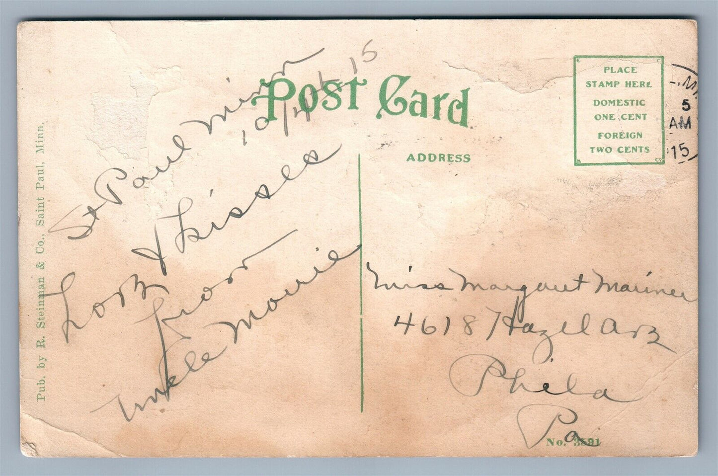 SAINT PAUL MN SIXTH STREET ANTIQUE POSTCARD