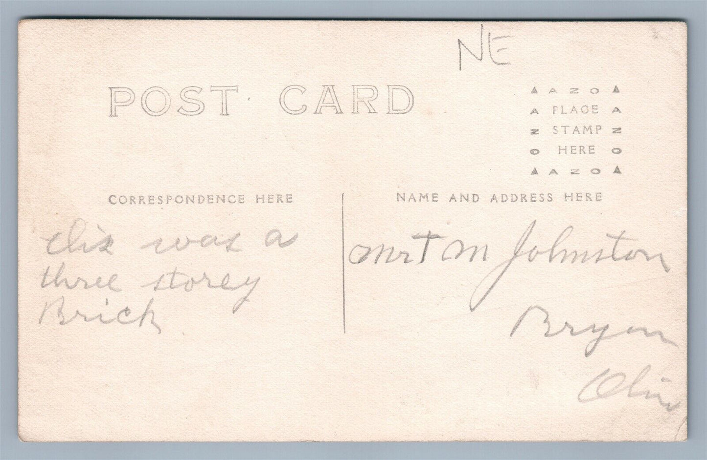 OMAHA NE GREAT TORNADO 1913 ANTIQUE REAL PHOTO POSTCARD RPPC