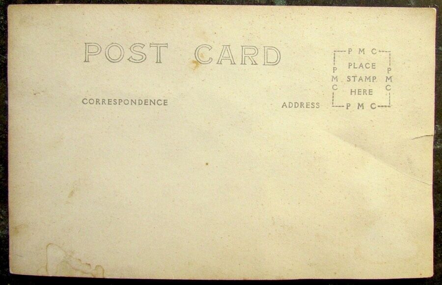 TRAIN STATION RPPC ANTIQUE REAL PHOTO POSTCARD railroad railway depot