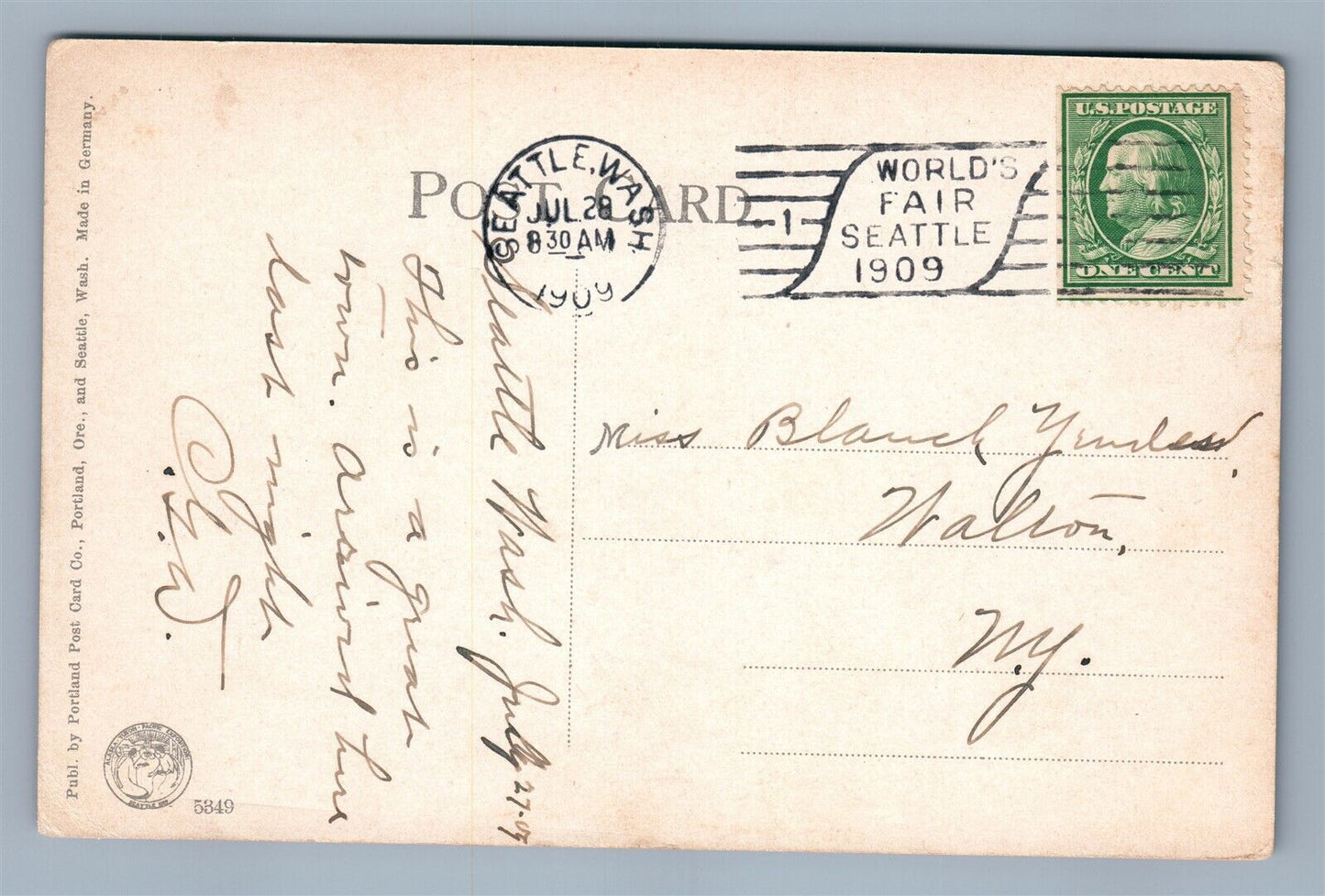 IGORROTE VILLAGE NATIVES ALASKA YUKON PACIFIC EXPO SEATTLE WA ANTIQUE POSTCARD