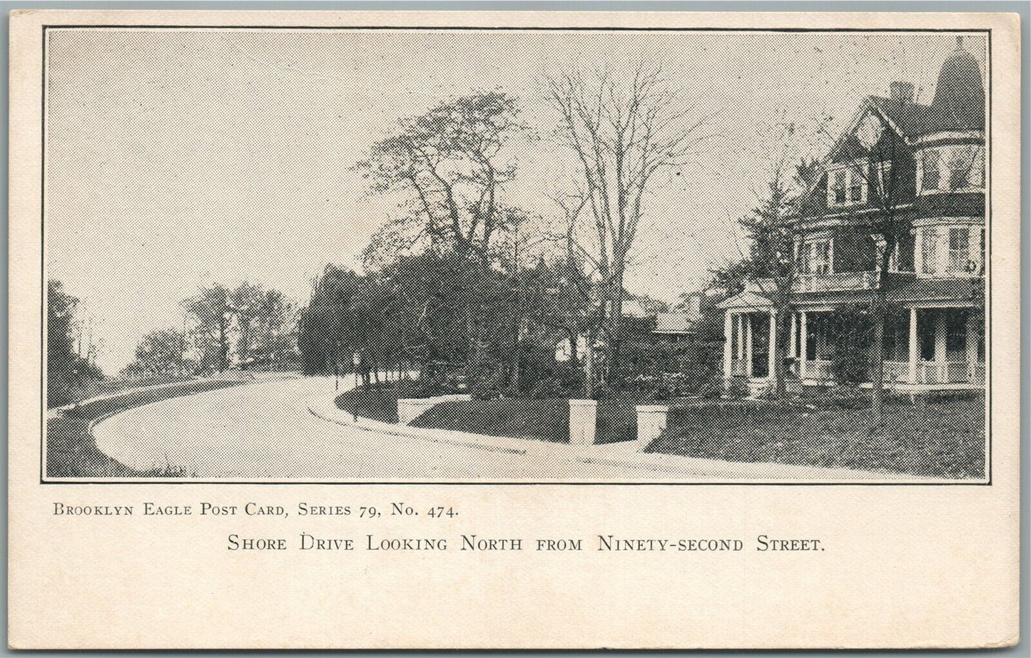 BROOKLYN NY SHORE DRIVE ANTIQUE POSTCARD