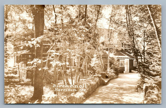 HARRISON ME BIRCH KNOLL COTTAGE VINTAGE REAL PHOTO POSTCARD RPPC