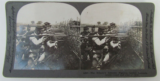 MIKADO INFANTRY STEREOVIEW PHOTO RUSSIAN JAPANESE WAR