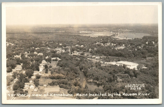 KENNEBUNK ME GENERAL VIEW VINTAGE REAL PHOTO POSTCARD RPPC