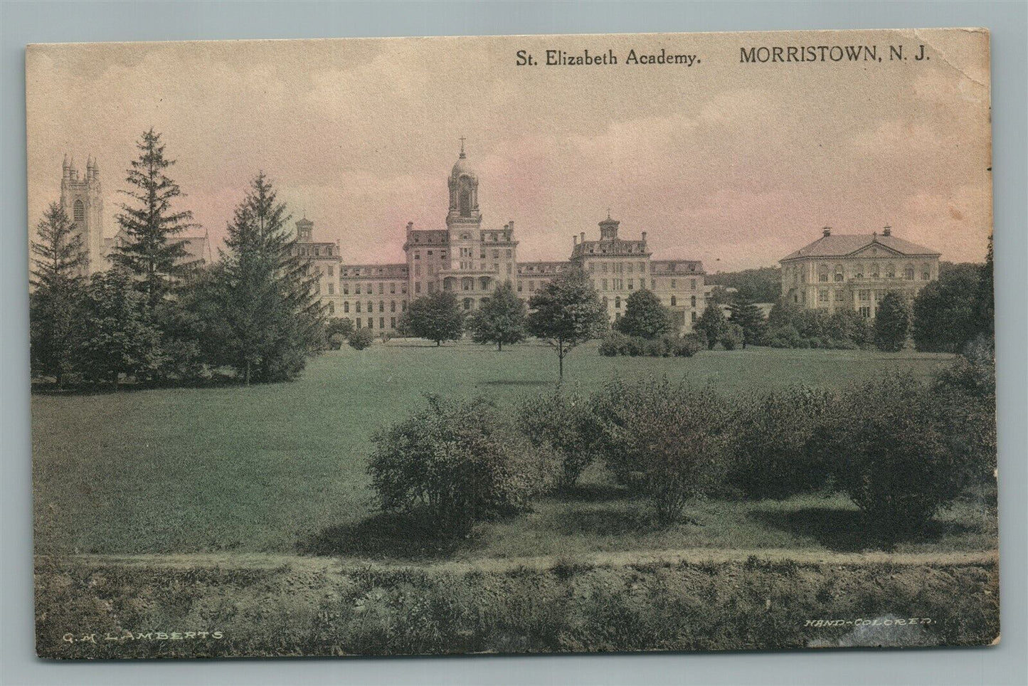 MORRISTOWN NJ ST. ELIZABETH ACADEMY ANTIQUE POSTCARD