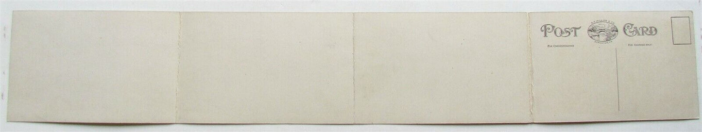 DELAWARE WATER GAP PA PANORAMIC VIEW ANTIQUE FOLDING 4 parts POSTCARD