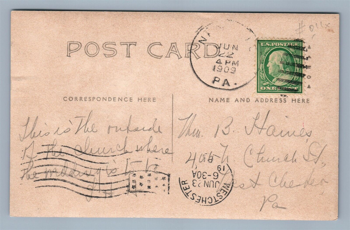 NEWVILLE PA BIG SPRING PRESBYTERIAN CHURCH ANTIQUE REAL PHOTO POSTCARD RPPC