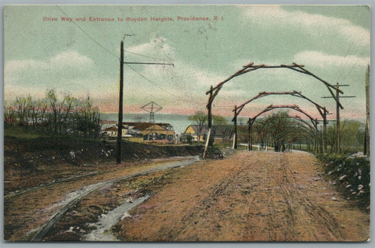 PROVIDENCE RI BOYDEN HEIGHTS ANTIQUE POSTCARD