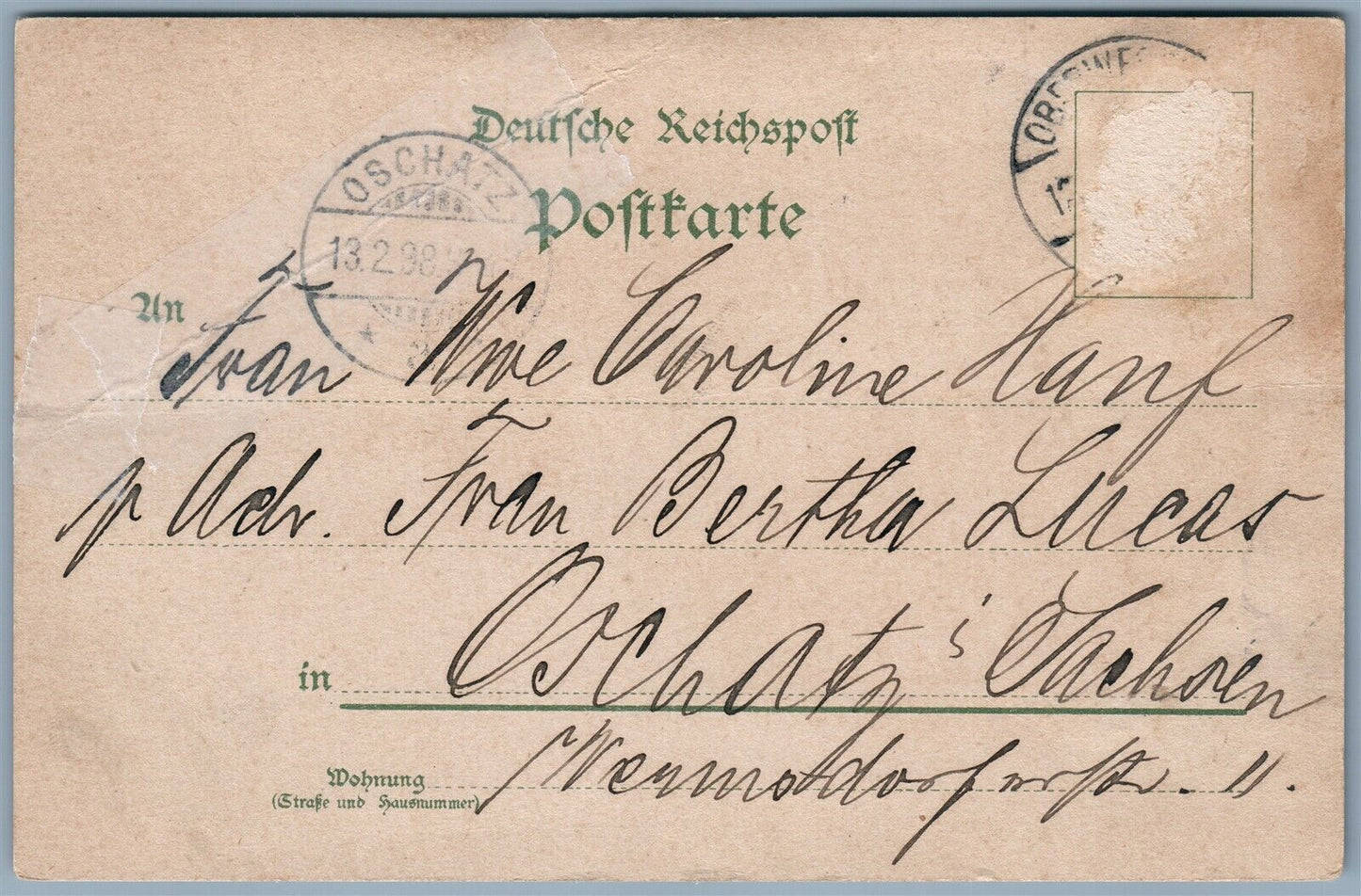 GRUSS AUS OBERWESEL GERMANY UNDIVIDED ANTIQUE POSTCARD