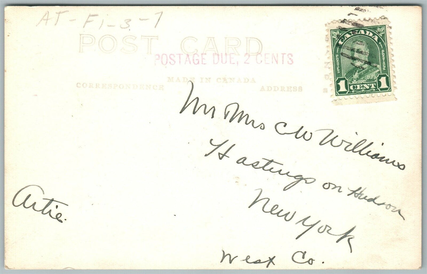 CANANOQUE CANADA EXAGGERATED FISHING VINTAGE REAL PHOTO POSTCARD RPPC