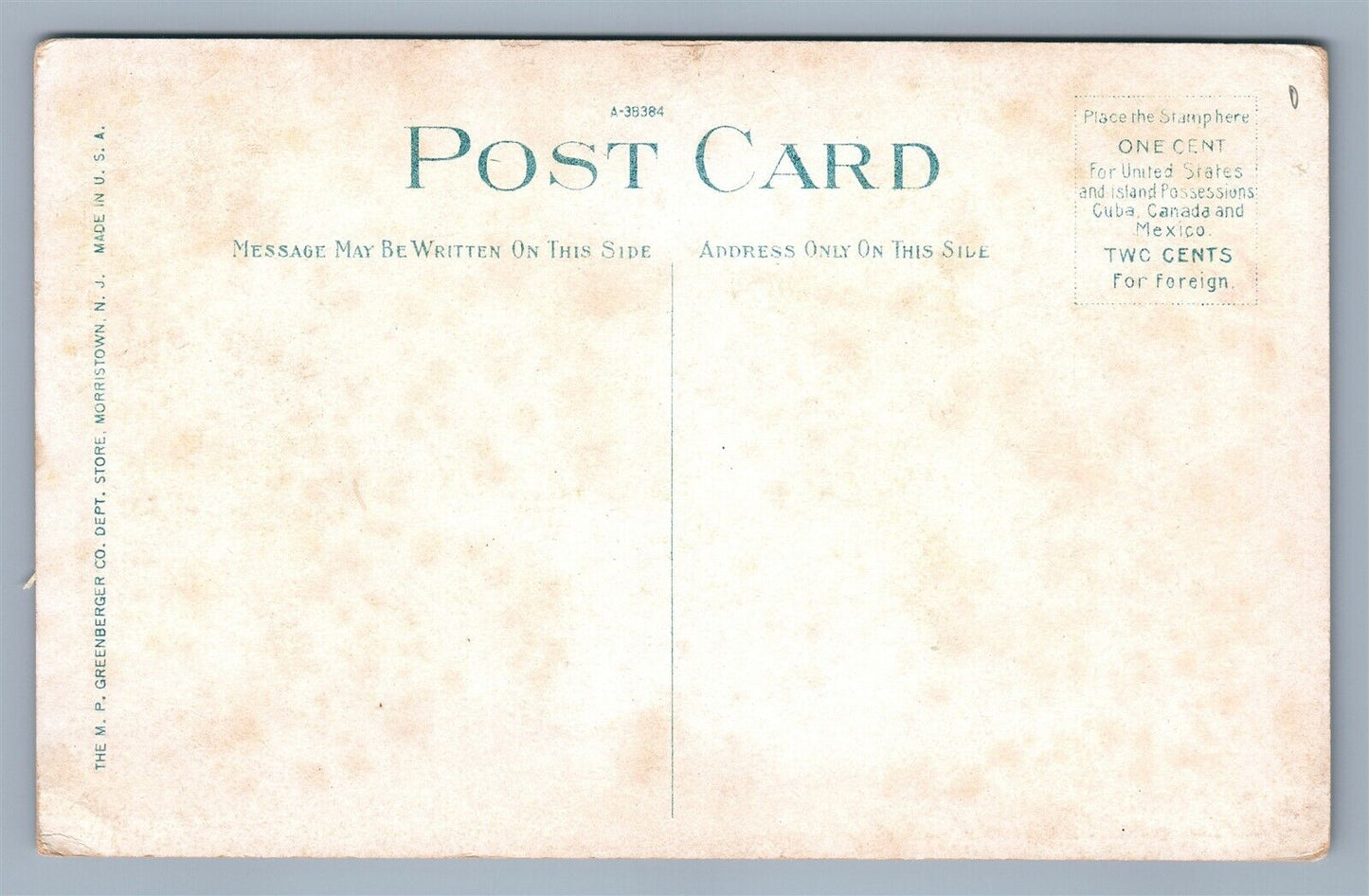 MORRISTOWN NJ MILLER ROAD ANTIQUE POSTCARD