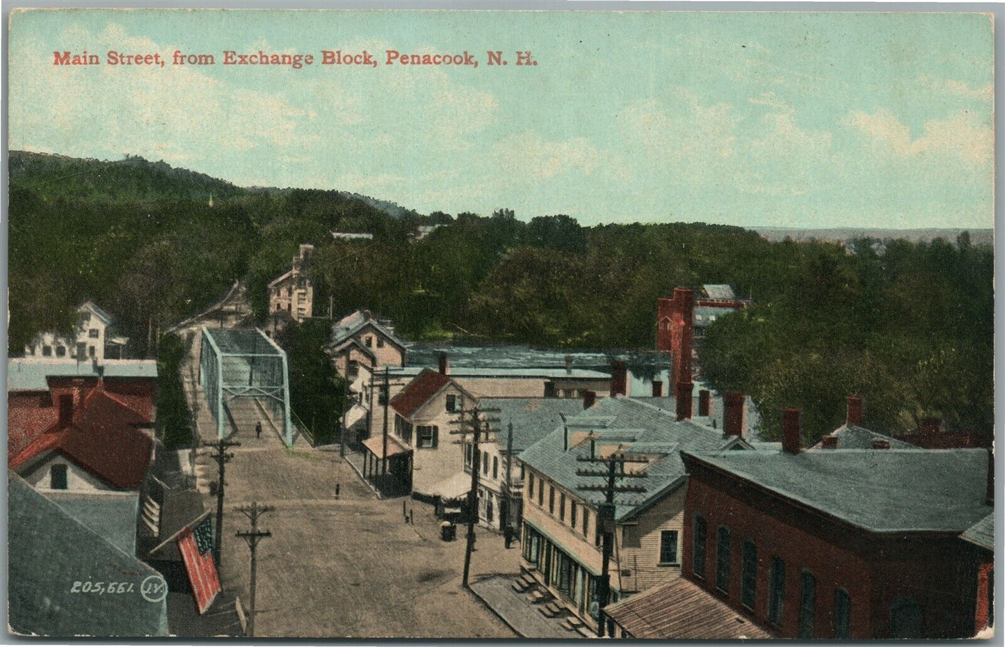 PENACOOK NH MAIN STREET ANTIQUE POSTCARD