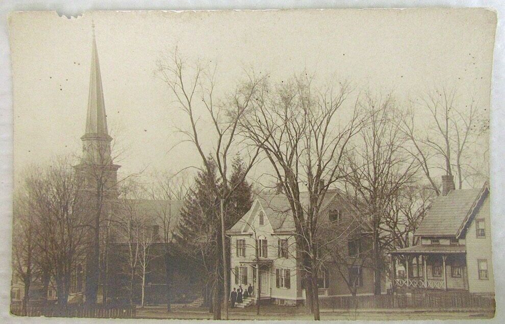 STREET SCENE RPPC ANTIQUE REAL PHOTO POSTCARD
