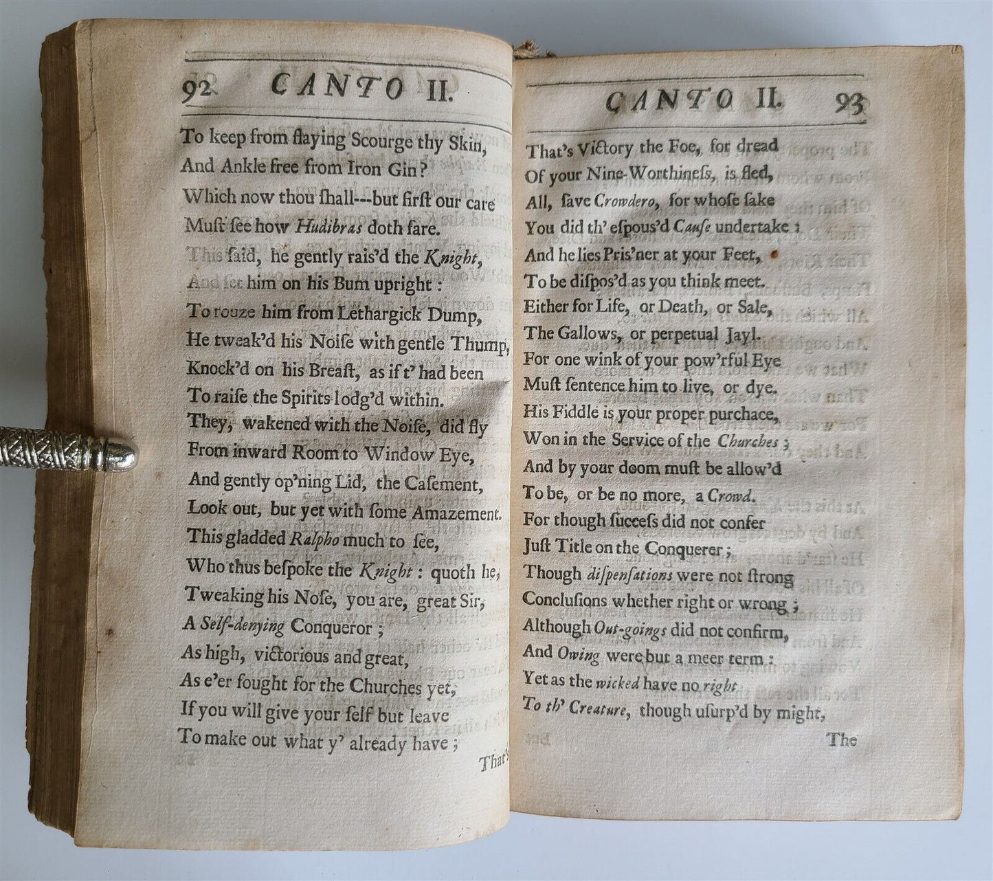 1700 HUDIBRAS by SAMUEL BUTLER antique in ENGLISH POLITICAL SATIRE