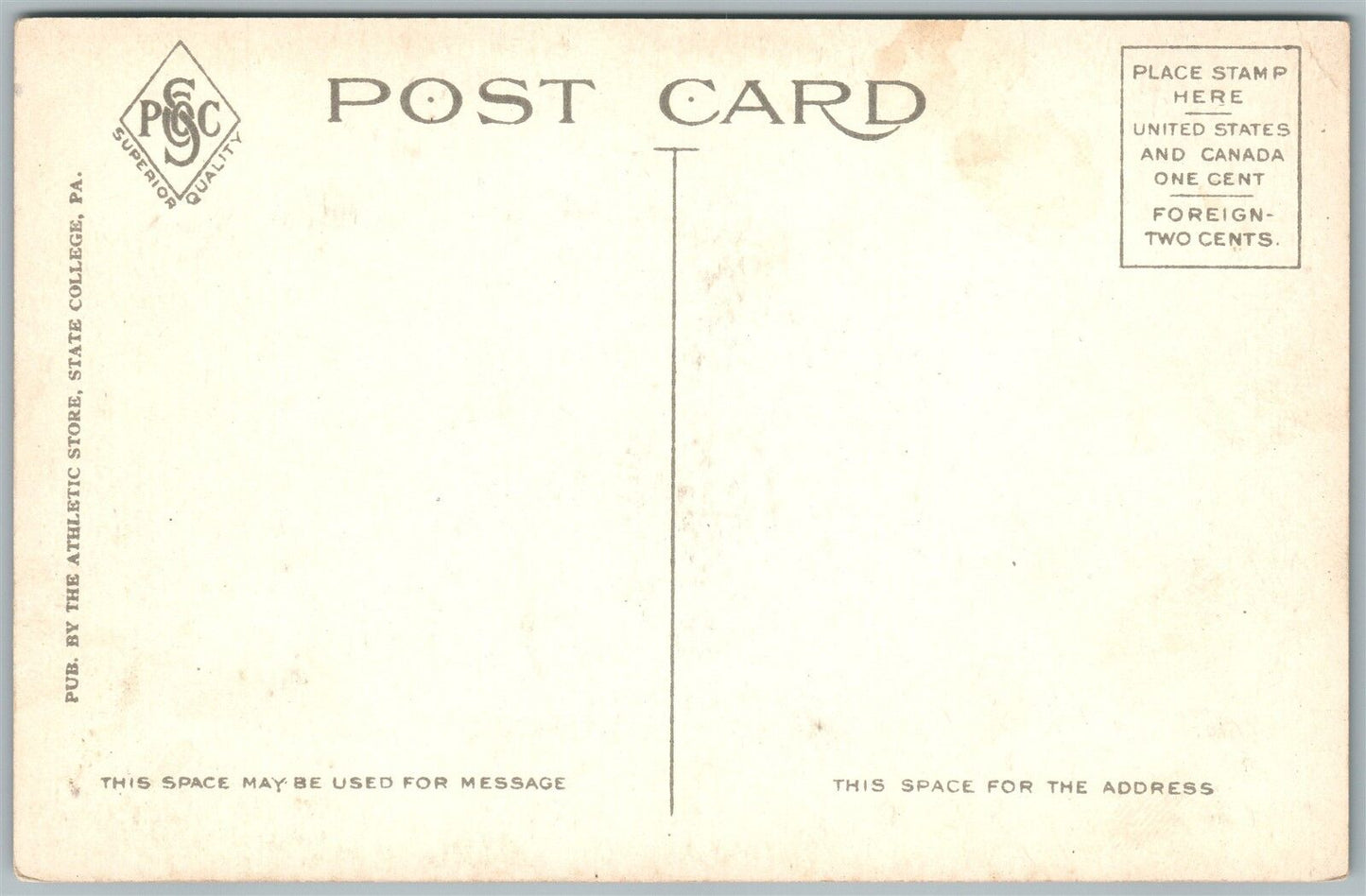 STATE COLLEGE PA PENNSYLVANIA BUILDING STONES & ARMORY ANTIQUE POSTCARD