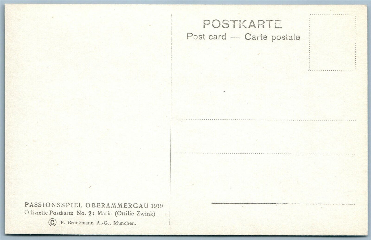 OBERAMMERGAU PASSION PLAY GERMANY ANTIQUE REAL PHOTO POSTCARD RPPC MARIA