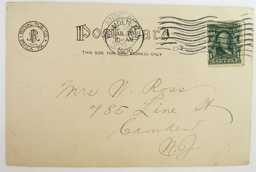 ANTIQUE 1906 POSTCARD THE STEEL PIER ATLANTIC CITY N.J.